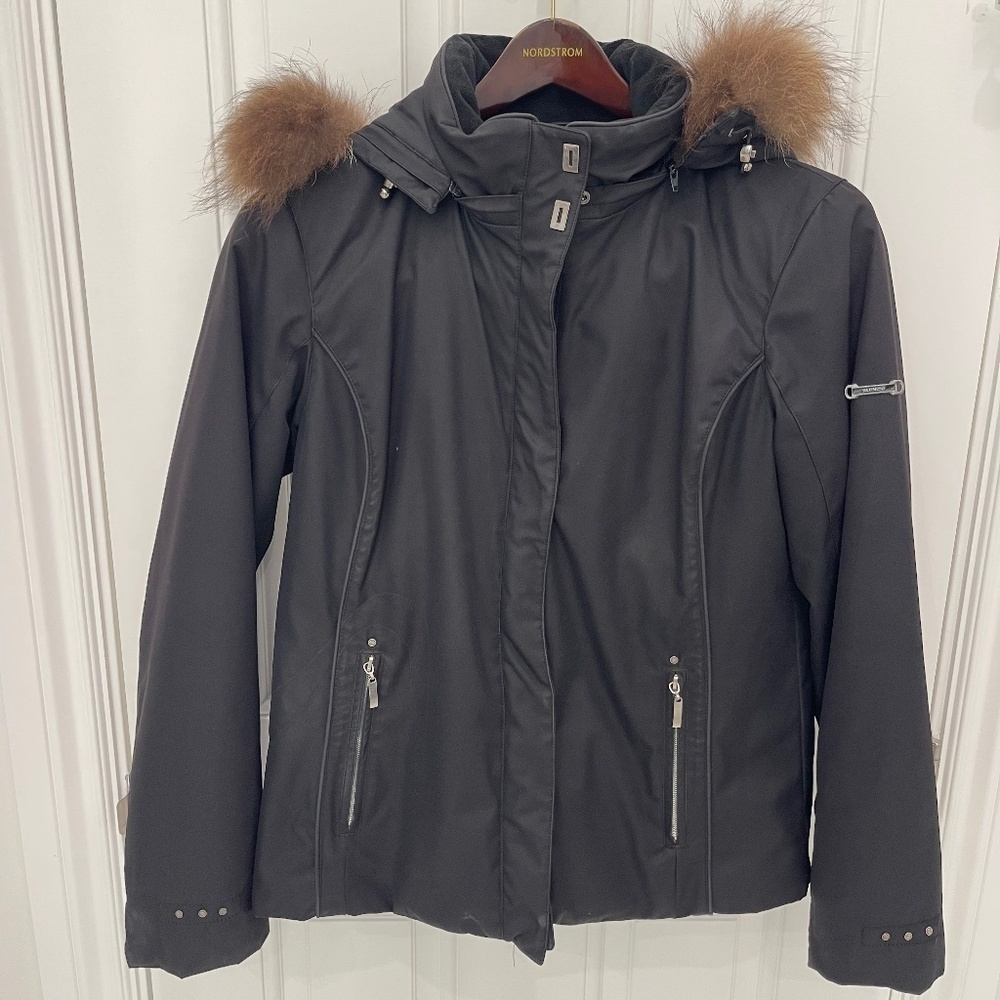 SUNICE / Winter Fur Hooded Jacket (deluxe Collection) Black Size 8 - Picture 1 of 9